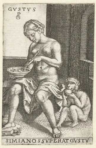 Smaak (Gustus) by Unknown, print, 1542-1546