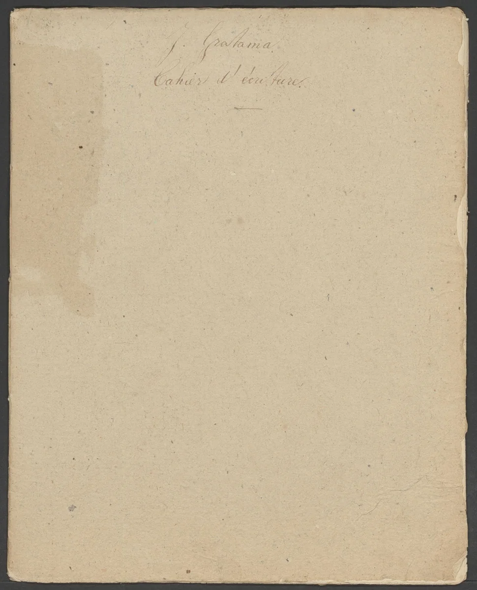 Schrijfschrift van J. Gratama by J. Gratama, other, 1839-1883