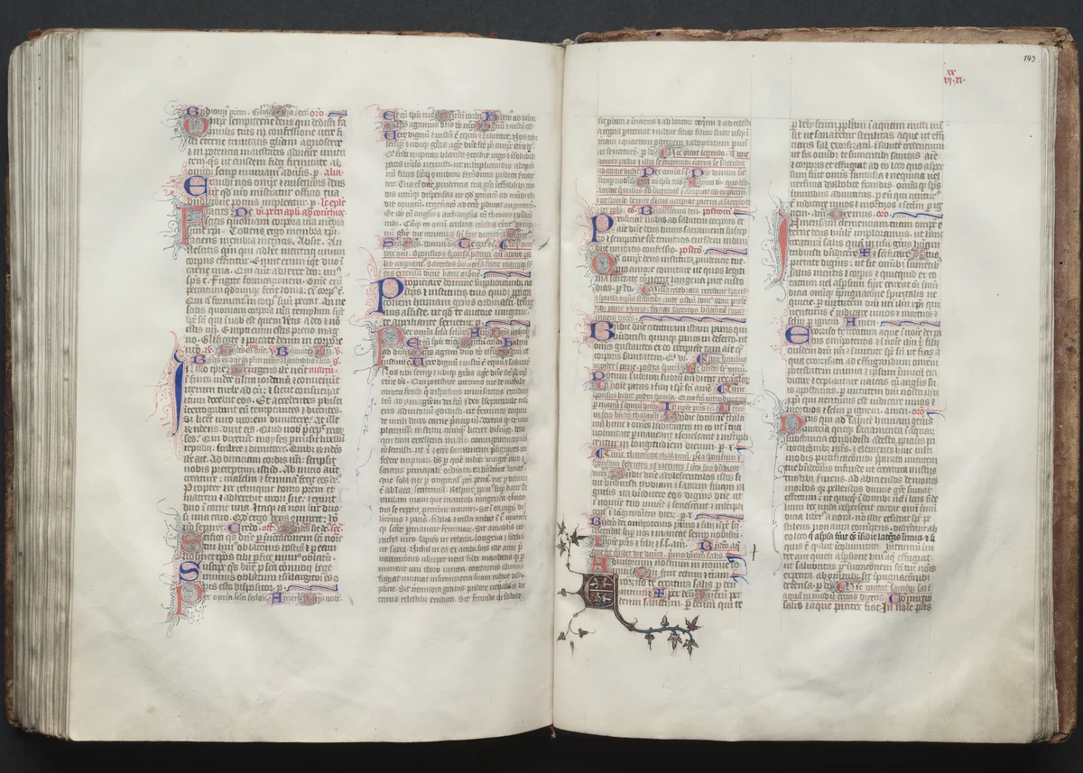 The Gotha Missal: Fol. 143r, Text by Master of the Boqueteaux, book, 1370-1380