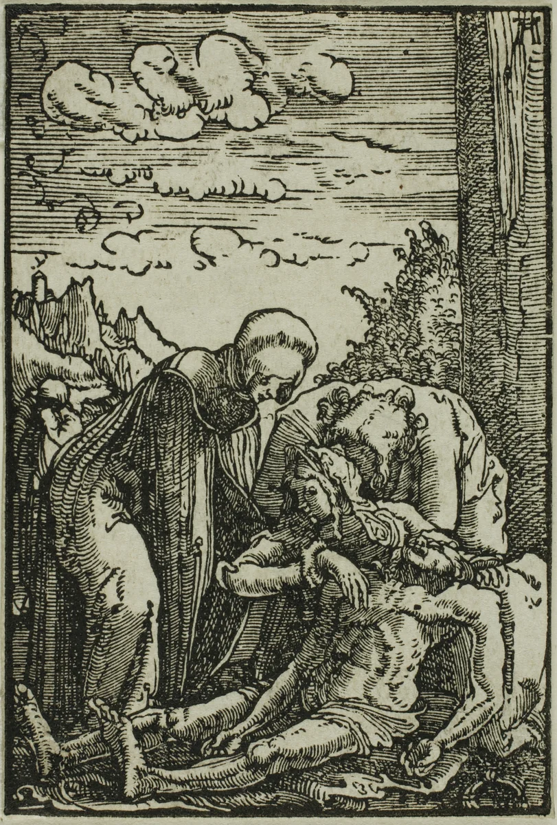 The Lamentation of the Virgin, from The Fall and Redemption of Man by Albrecht Altdorfer, print, 1510-1518
