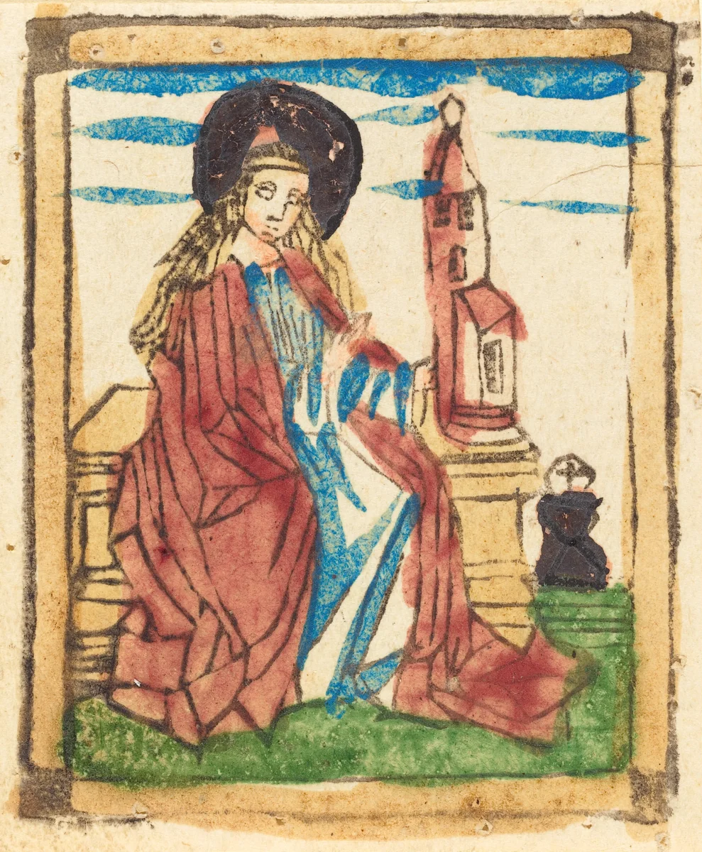 Saint Barbara by German 15th Century, print, 1460-1470