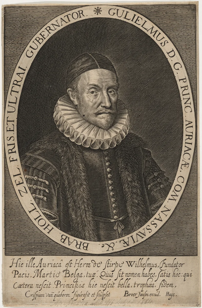 William I, Prince of Orange by Crispyn van den Queboorn, print, 1604-1652