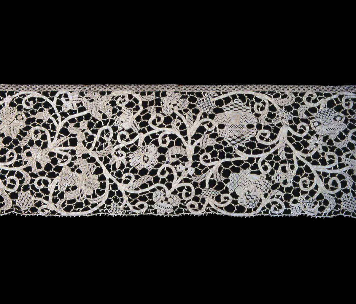 Border by Possibly England, textile, 1675-1700