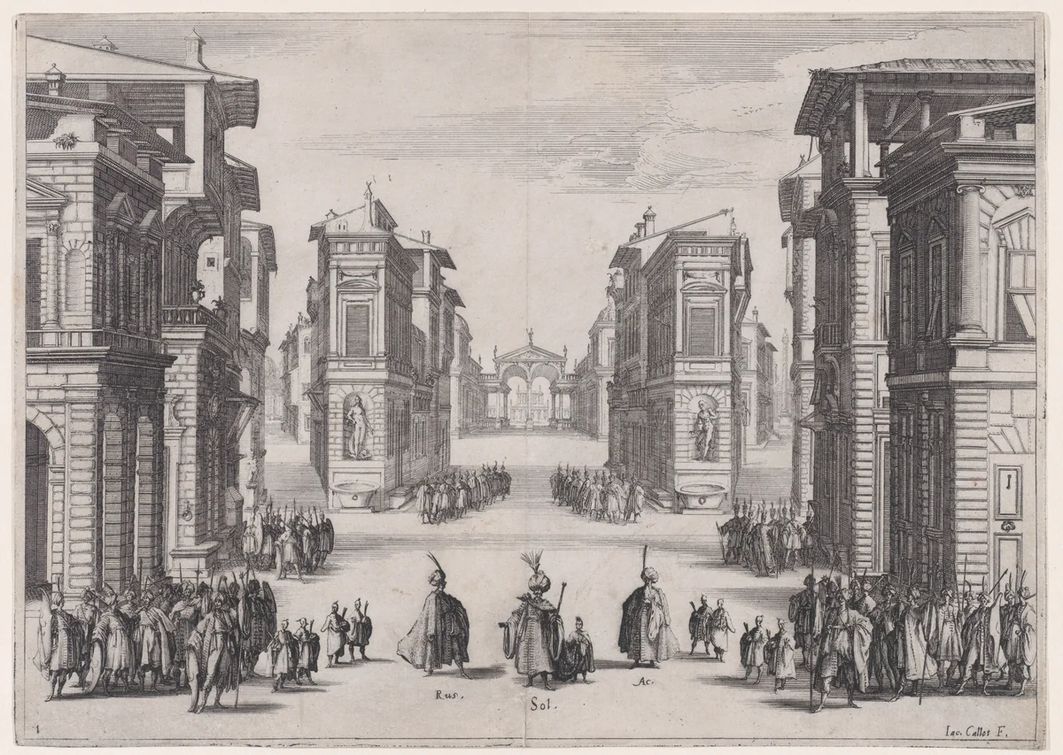 Soliman, 1er Act, from "Soliman" by Jacques Callot, print, 1620