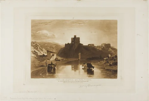 Norham Castle, plate 57 from Liber Studiorum by Joseph Mallord William Turner, print, 1816