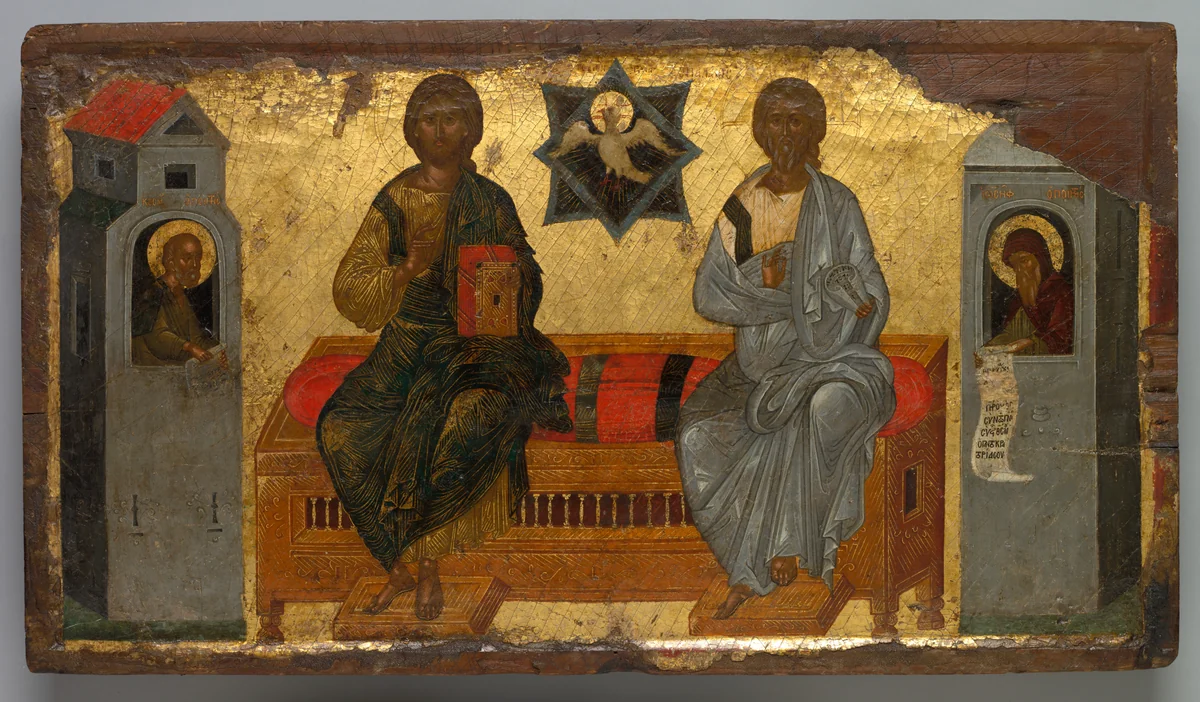 Icon of the New Testament Trinity by Unknown, painting, 1445-1455