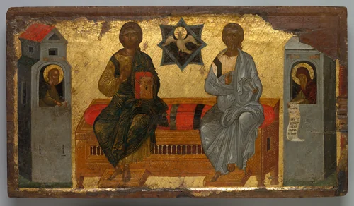 Icon of the New Testament Trinity by Unknown, painting, 1445-1455