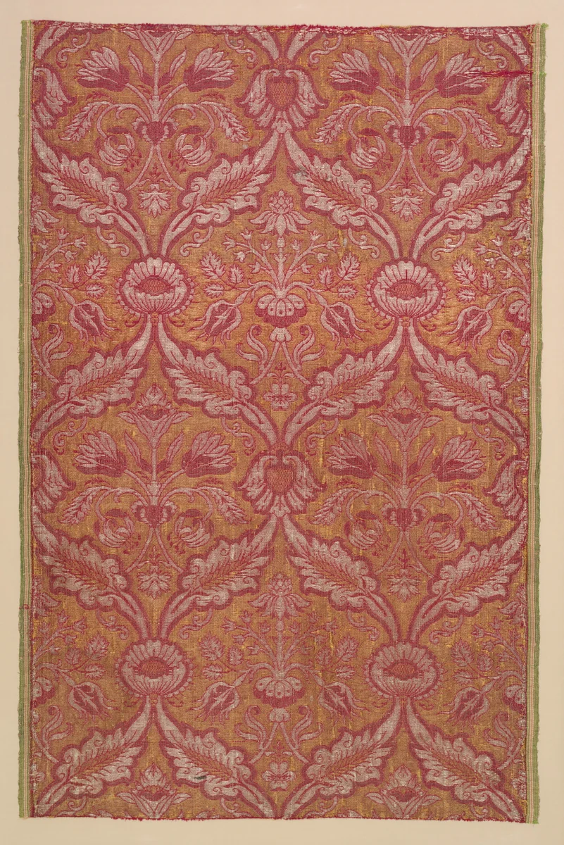 Textile with Flora by Unknown, textile, 1500-1599