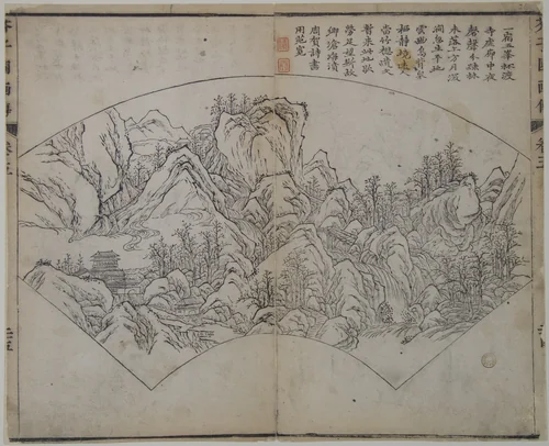 Page from the Mustard Seed Garden Manual of Painting by Wang Gai (王槩), print, 1679
