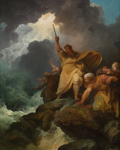 The Destruction of Pharaoh's Army by Philippe-Jacques de Loutherbourg, painting, 1792