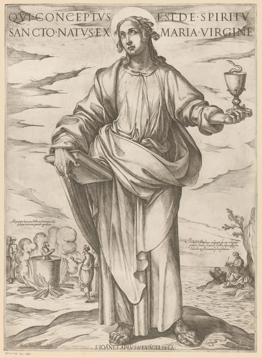 De heilige Johannes by Unknown, print, 1565-1630