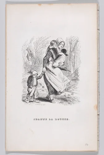 Jeanne, the Redhead, from "The Complete Works of Béranger" by J. J. Grandville, print, 1836