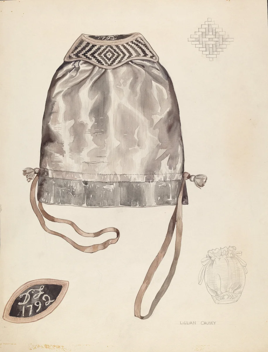 Bag by Lillian Causey, index of american design, 1937