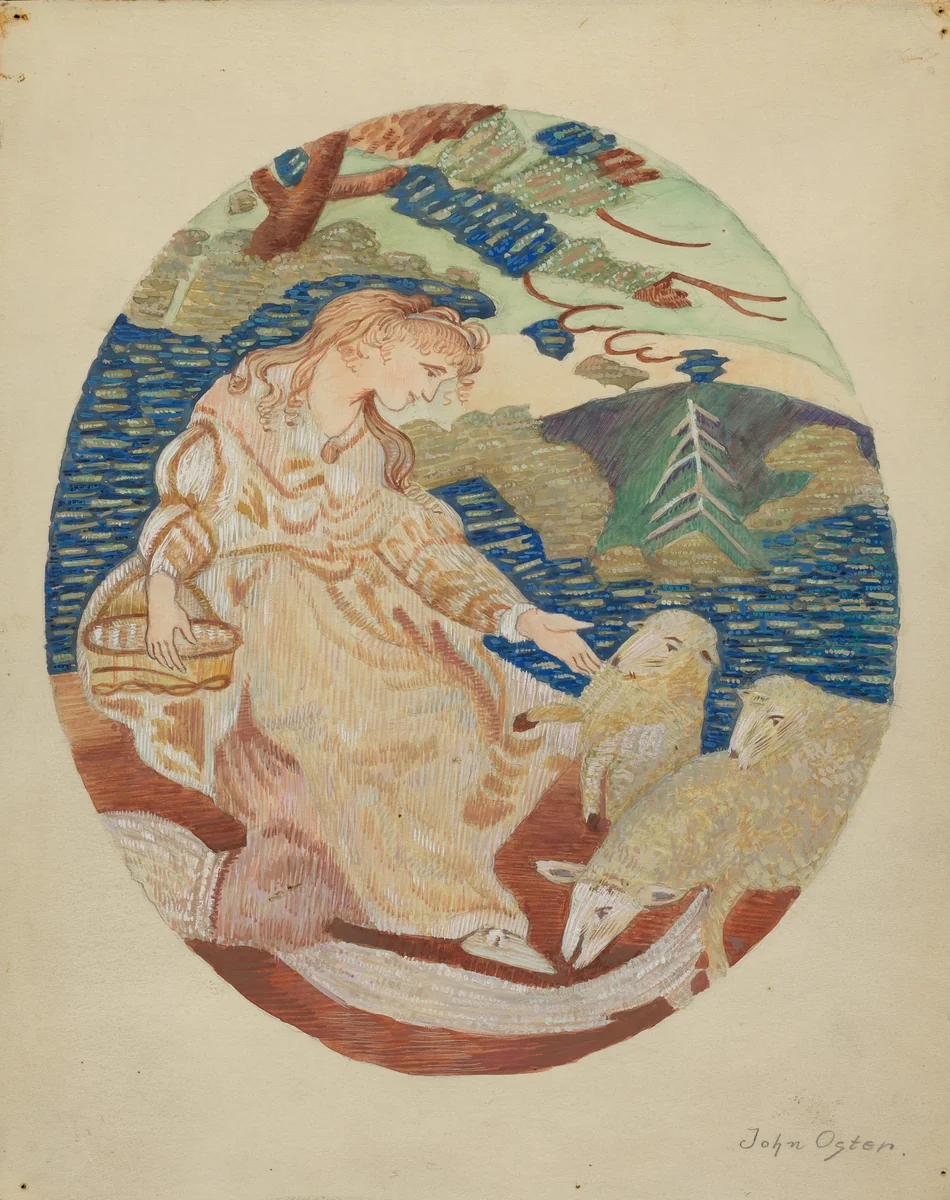 Textile by John Oster, index of american design, 1937