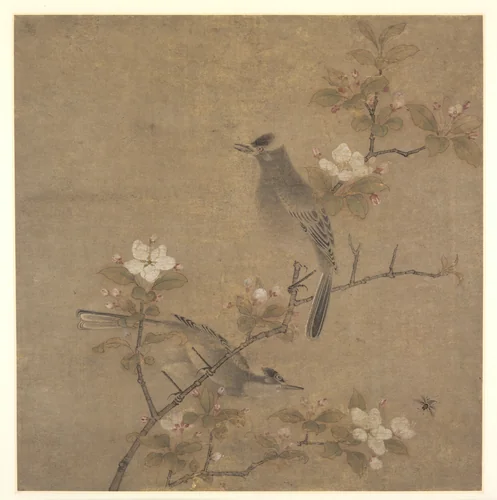 Flowers and Birds by Qian Xuan, painting, 1300-1350