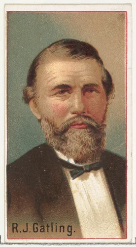 R. J. Gatling, printer's sample for the World's Inventors souvenir album (A25) for Allen & Ginter Cigarettes by Allen & Ginter, print, 1888