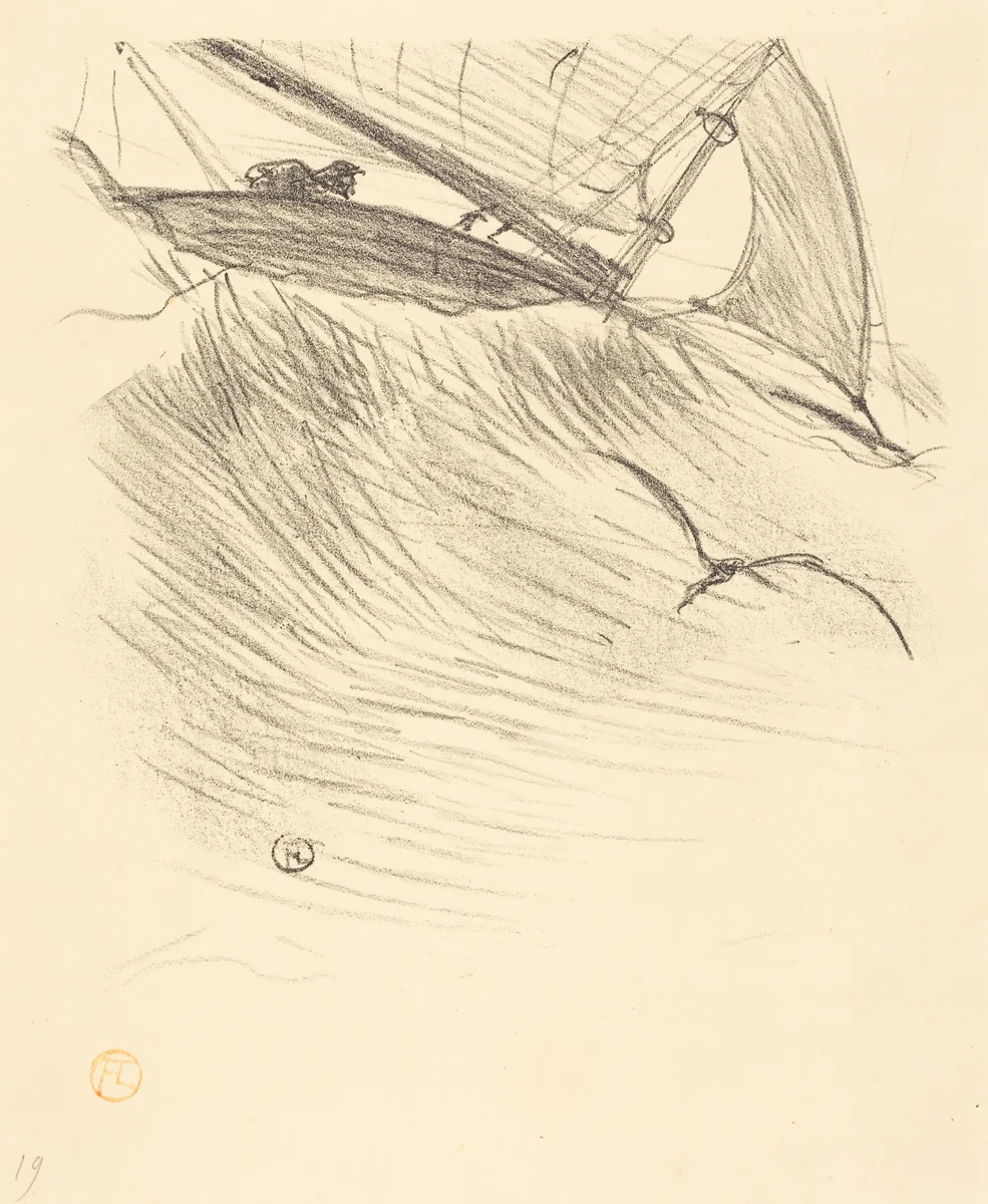 Les hirondelles de mer by Henri de Toulouse-Lautrec, print, 1895