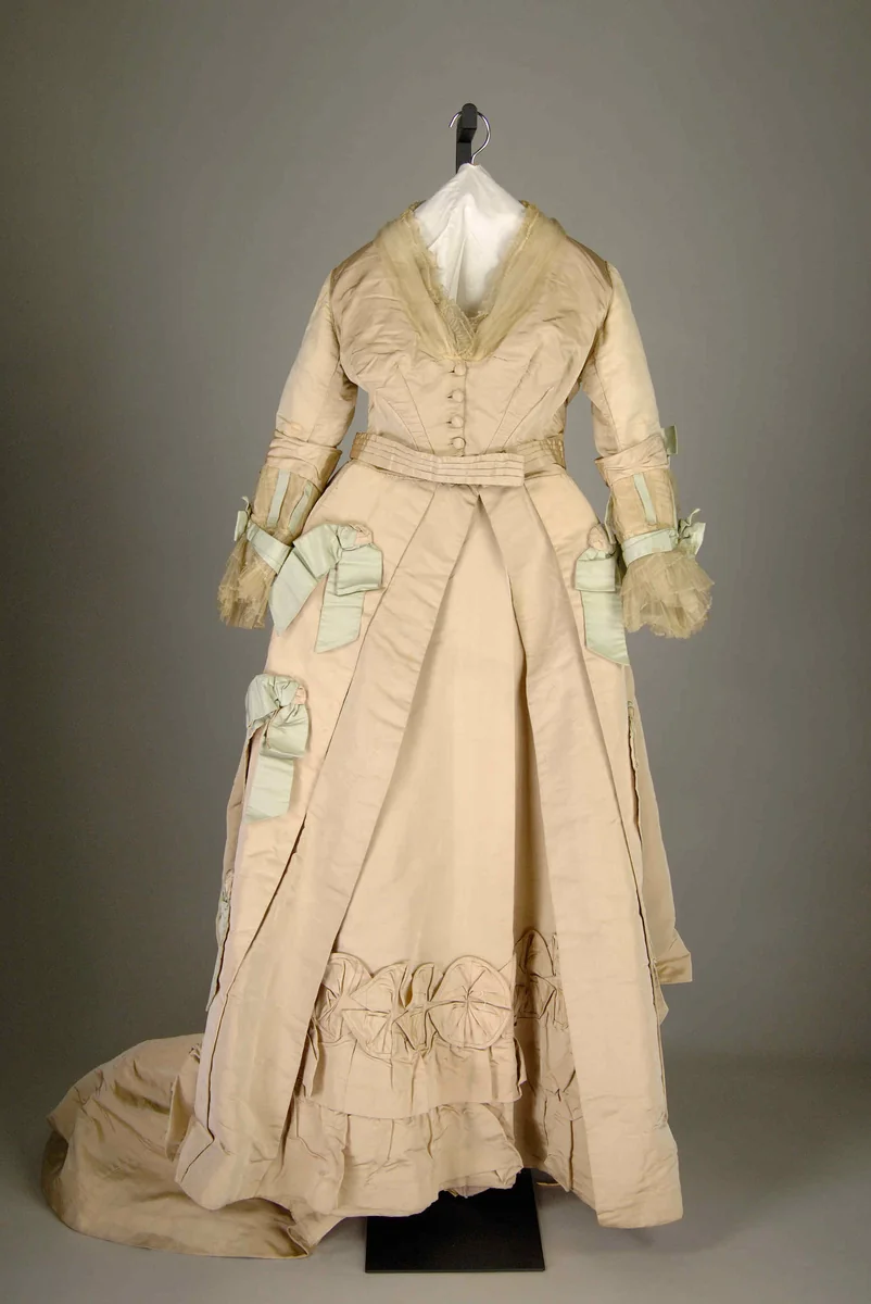Evening ensemble by House of Worth, artwork, 1873-1877