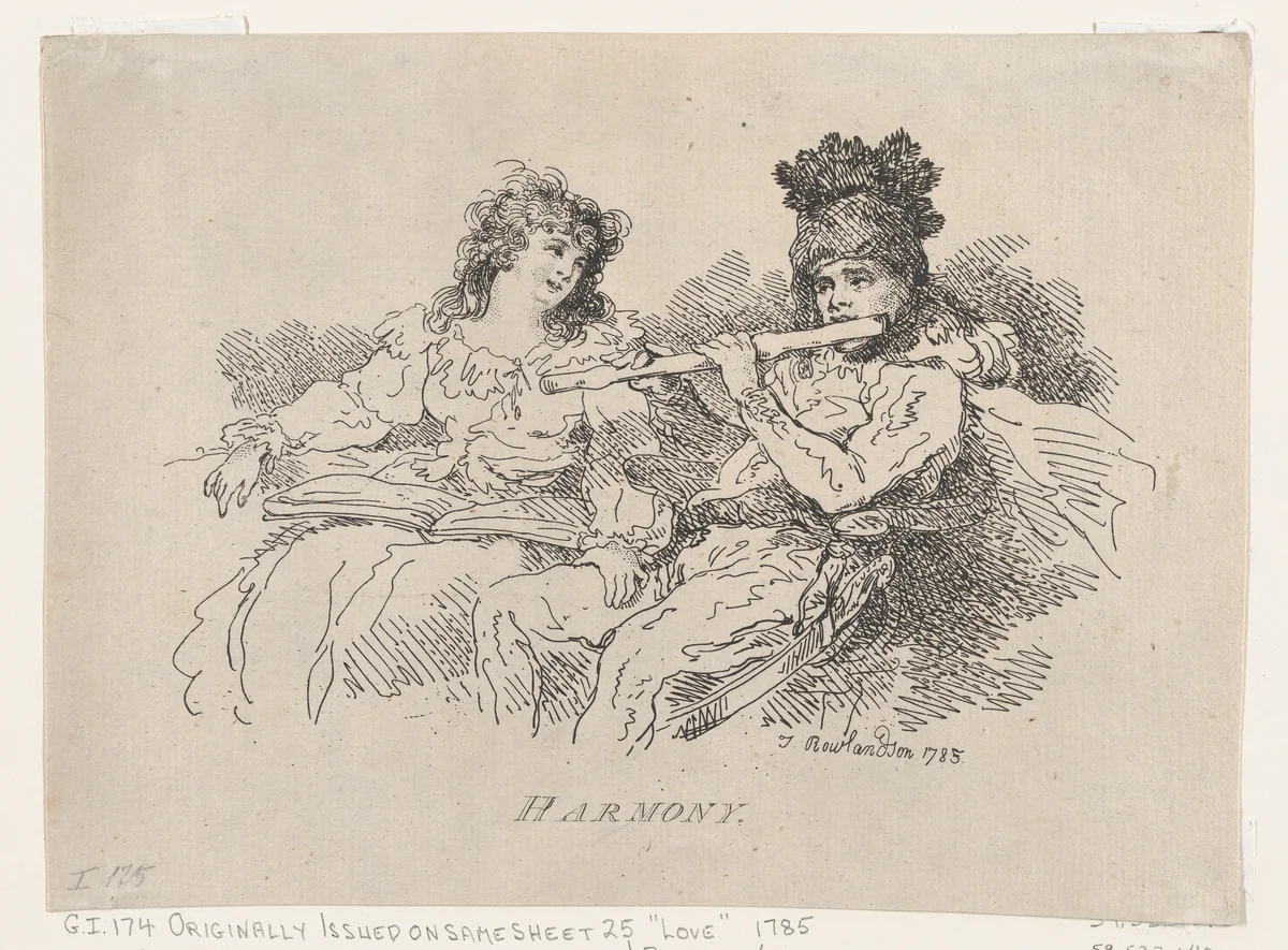 Harmony by Thomas Rowlandson, print, 1785