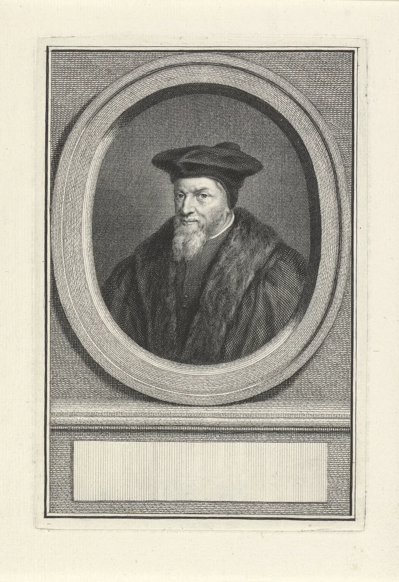 Portret van Viglius ab Aytta Zuichemus by Jacob Houbraken, print, 1747-1759