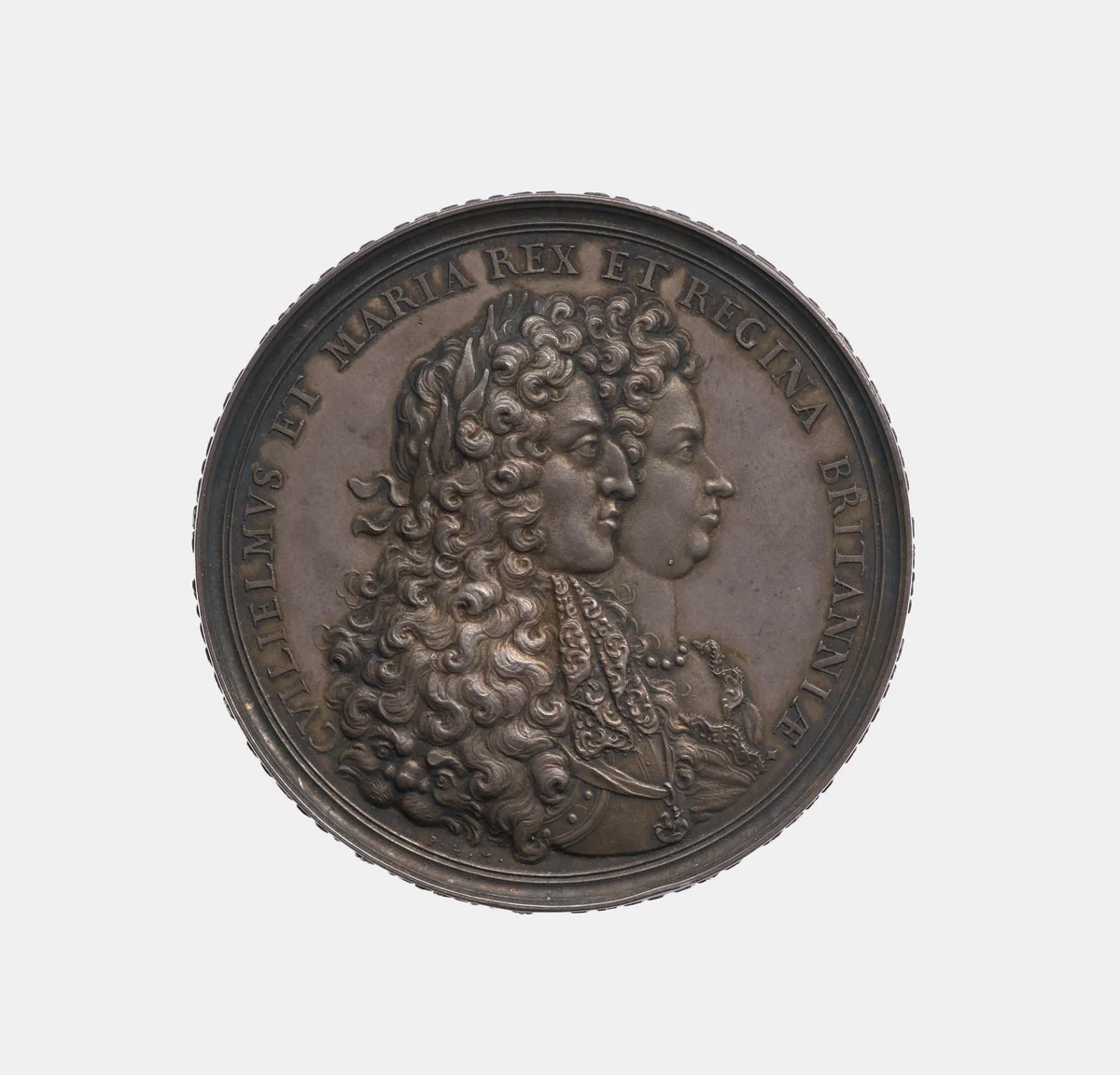 William III 1650-1702, and Mary 1662-94, King and Queen of England 1688-94 by Philipp Heinrich Mueller, metalwork, 1689