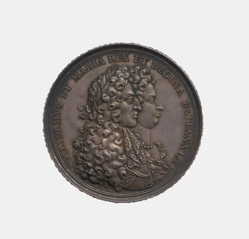 William III 1650-1702, and Mary 1662-94, King and Queen of England 1688-94 by Philipp Heinrich Mueller, metalwork, 1689