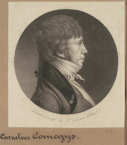 Cornelius Comegys by Charles B. J. Févret de Saint-Mémin, print, 1802