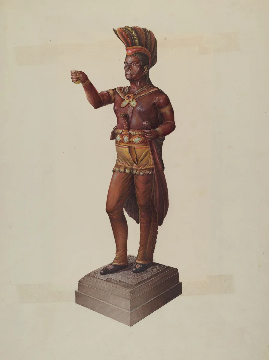Cigar Store Indian by Robert Pohle, index of american design, 1937