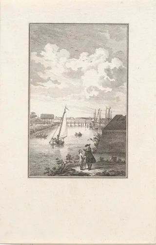 Boten op de IJssel bij Zutphen by Reinier Vinkeles, print, 1786