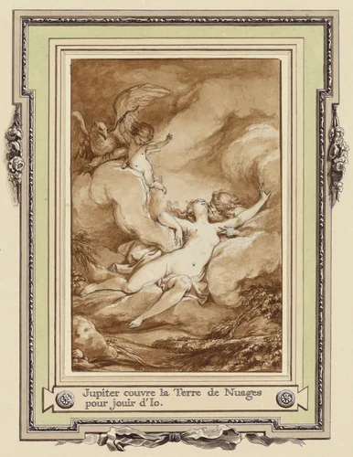 Jupiter couvre la Terre de Nuages pour jouir d'Io by Charles Monnet, drawing, 1767-1771