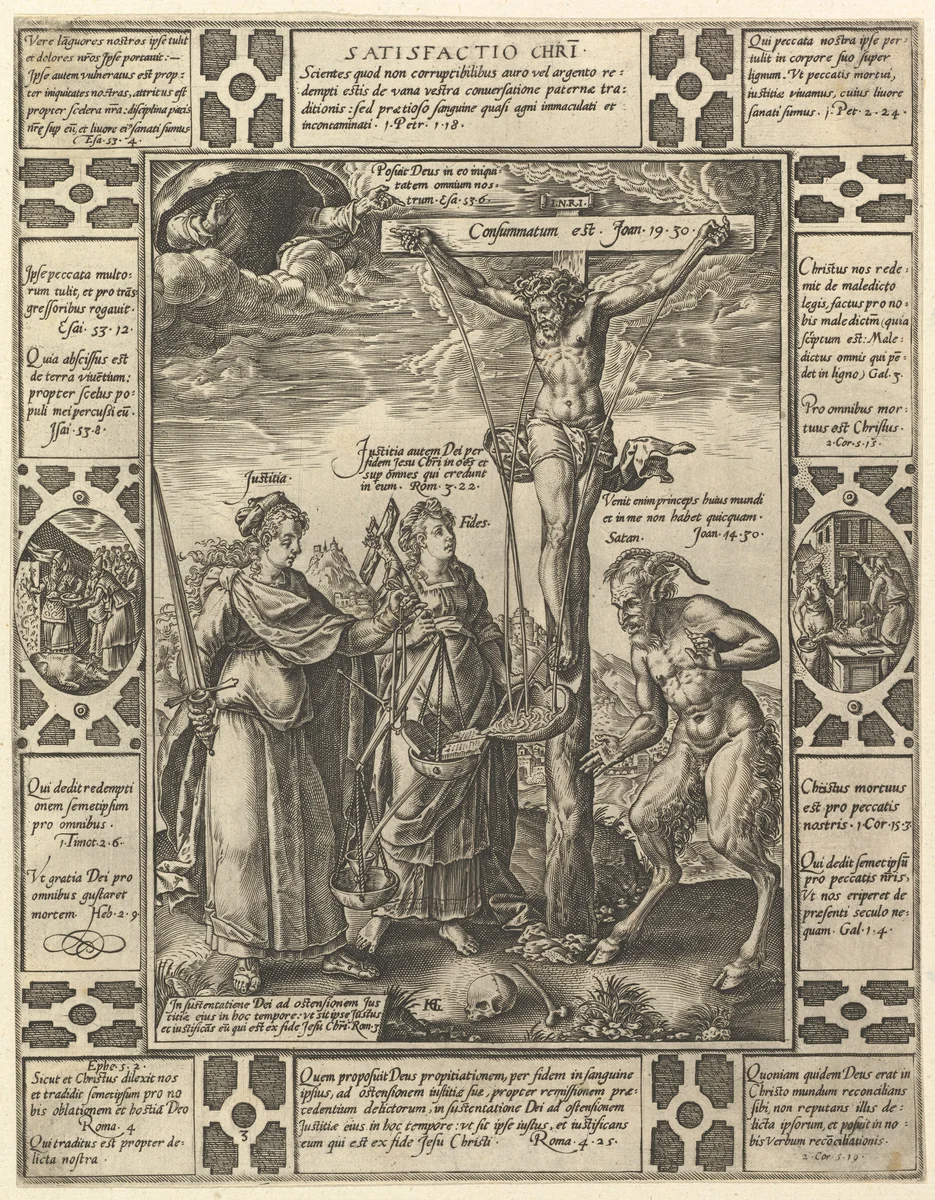 Satisfactio Christi, from "Allegories of the Christian Faith, from Christian and Profane Allegories" by Hendrick Goltzius, print, 1560-1617