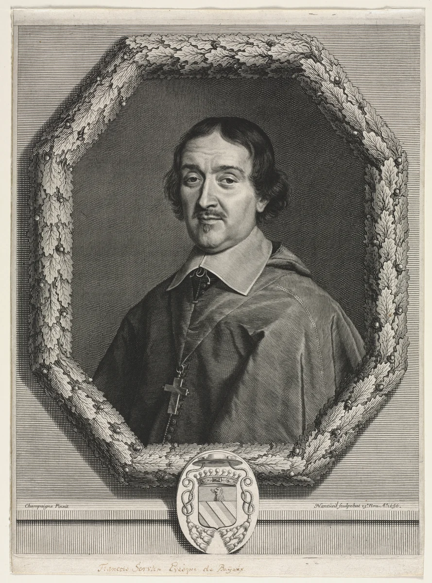 François Servien, Bishop of Bayeux by Robert Nanteuil, print, 1656
