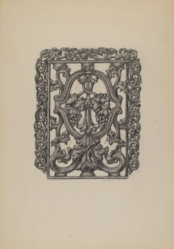 Window Grille by Austin L. Davison, index of american design, 1937