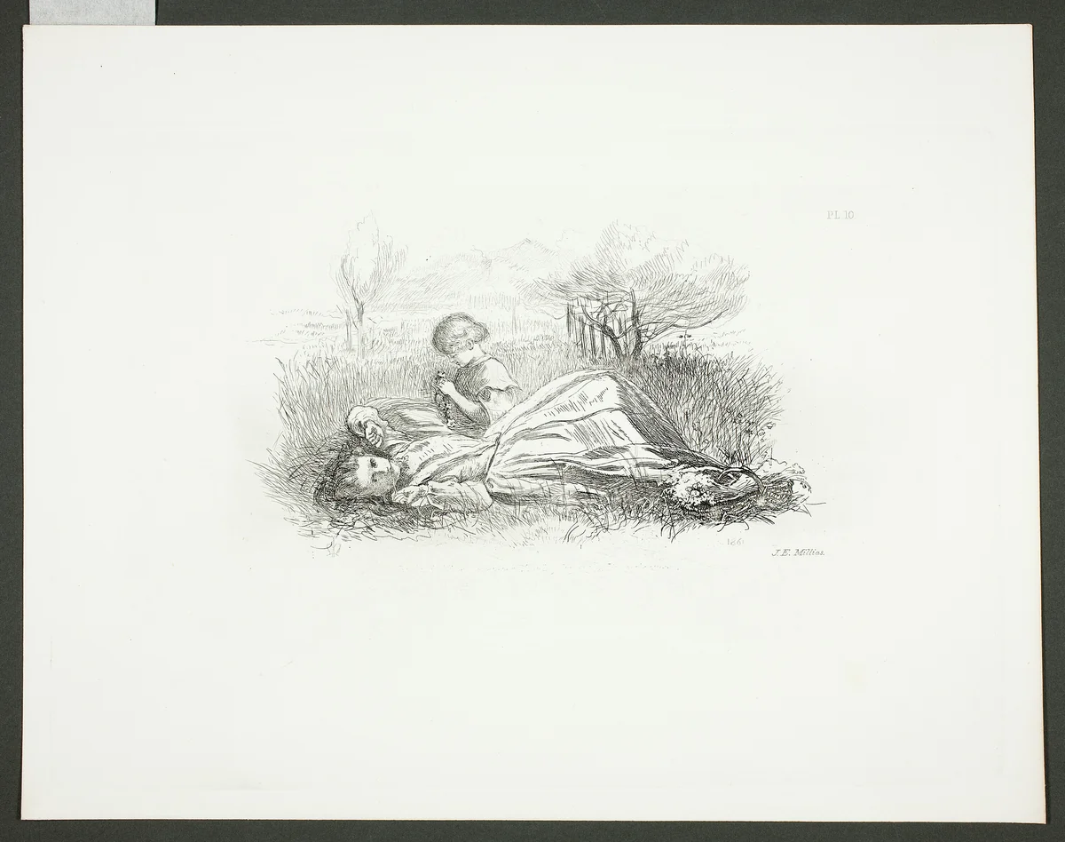 Summer Indolence by John Everett Millais, print, 1861