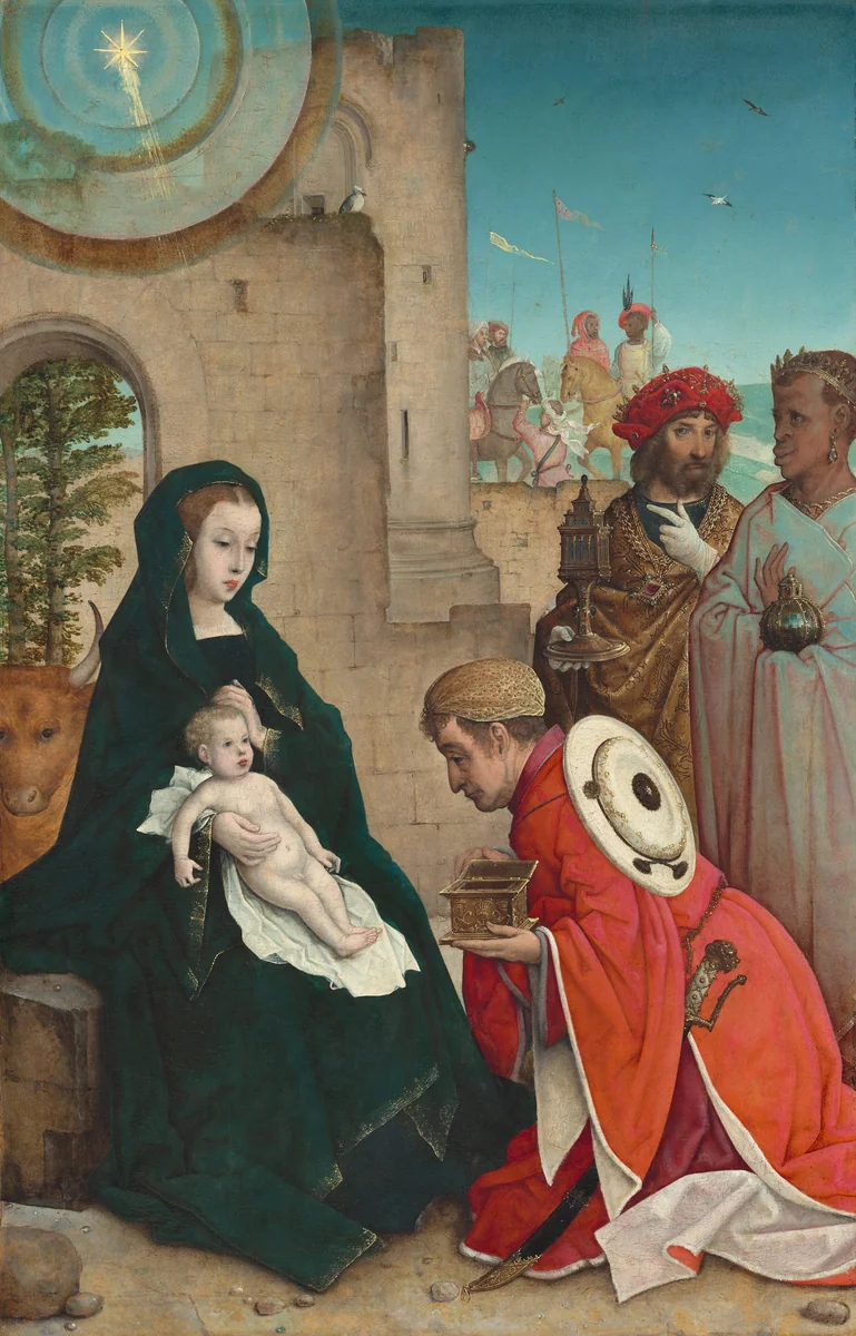 The Adoration of the Magi by Juan de Flandes, painting, 1508-1519