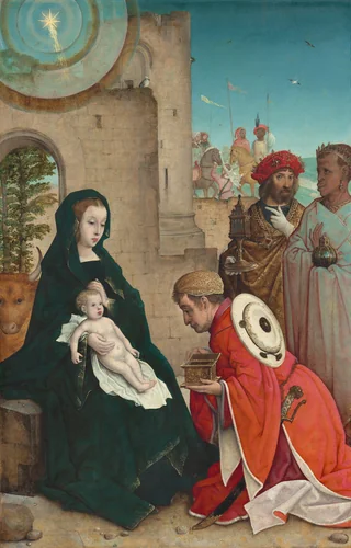 The Adoration of the Magi by Juan de Flandes, painting, 1508-1519