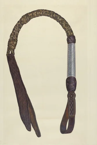 Rawhide Quirt by Cecil Smith, index of american design, 1935-1942