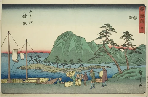 Maisaka—No. 31, from the series "Fifty-three Stations of the Tokaido (Tokaido gojusan tsugi)," also known as the Reisho Tokaido by Utagawa Hiroshige (歌川広重), print, 1842-1857