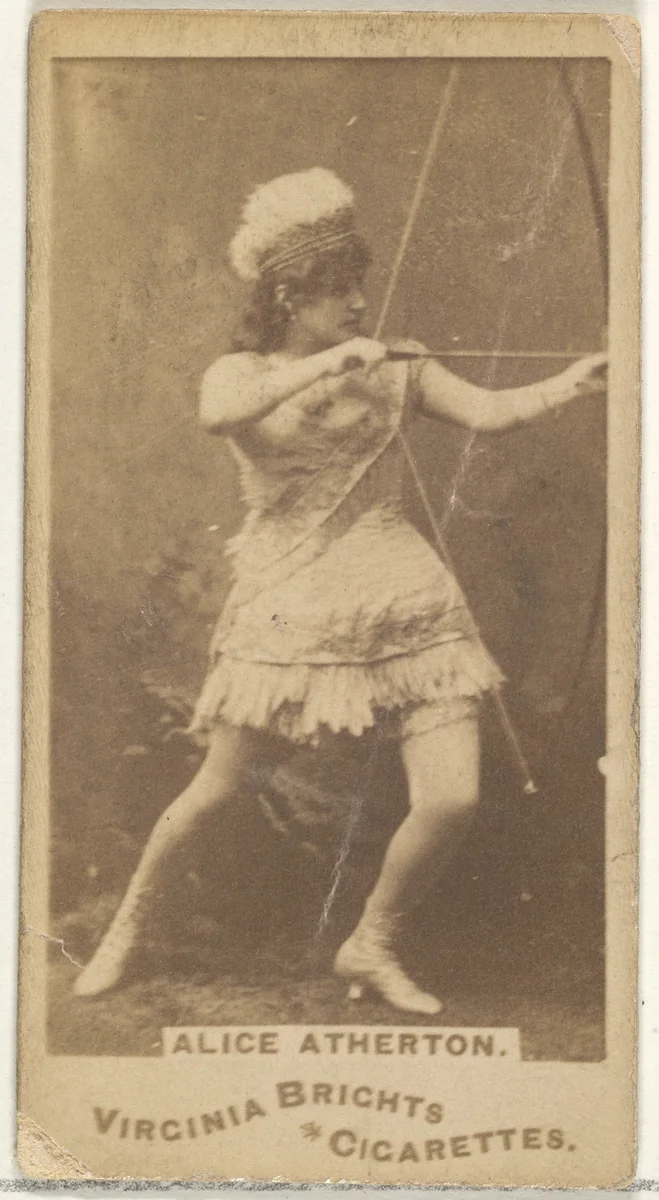 Alice Atherton, from the Actors and Actresses series (N45, Type 1) for Virginia Brights Cigarettes by Allen & Ginter, photograph, 1885-1891