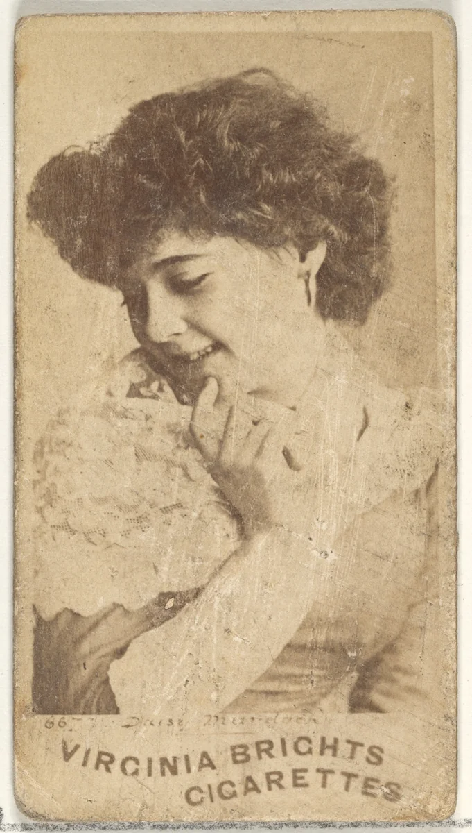 Card 667, Daisy Murdoch, from the Actors and Actresses series (N45, Type 1) for Virginia Brights Cigarettes by Allen & Ginter, photograph, 1885-1891