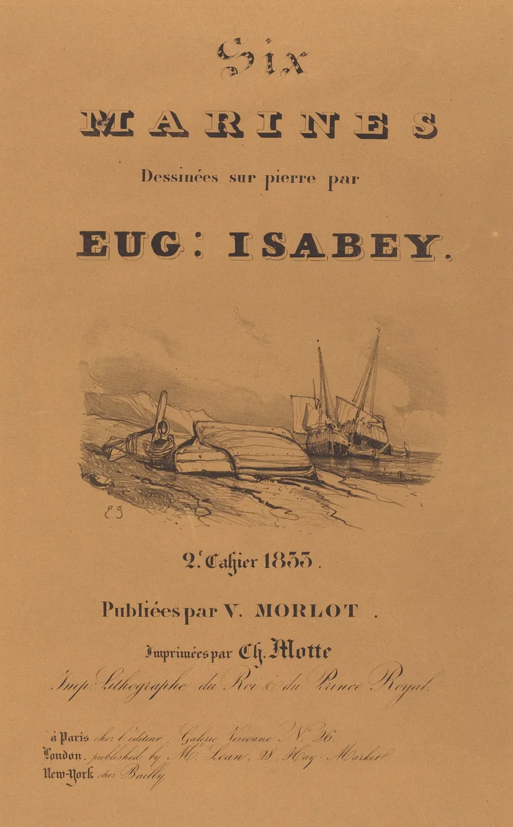 Six marines by Eugène Isabey, print, 1833