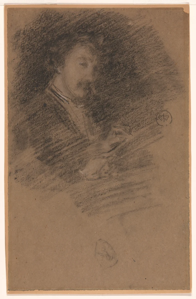 Self-Portrait by James McNeill Whistler, drawing, 1871-1873