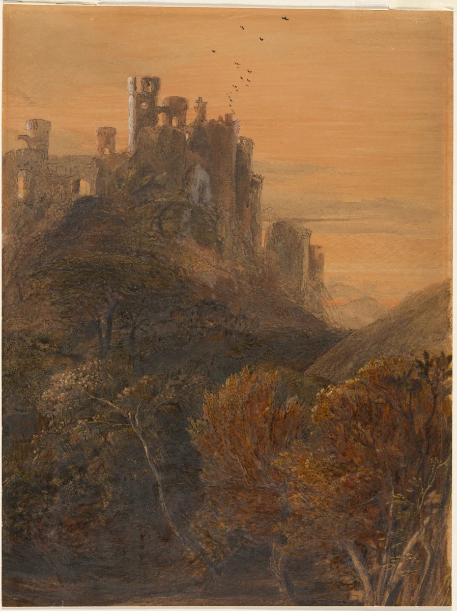 The Enchanted Castle at Dusk by Samuel Palmer, drawing, 1805-1881