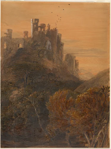 The Enchanted Castle at Dusk by Samuel Palmer, drawing, 1805-1881