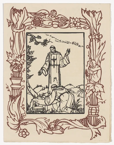 Plate (page 401) from Les Petites Fleurs de St. François (The Little Flowers of St. Francis) by Émile Bernard, illustrated book, 1928