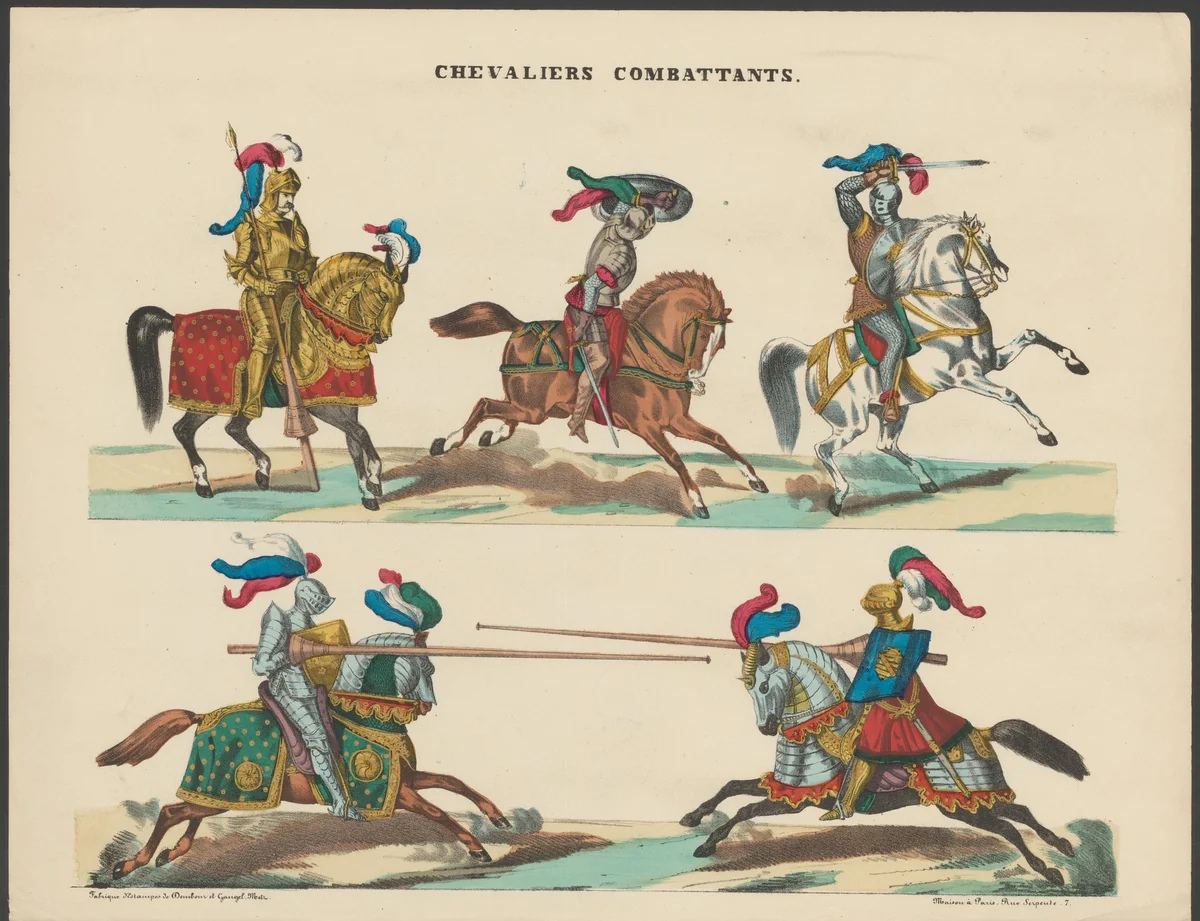 Ruiters tijdens het gevecht by anonymous, print, 1840-1850