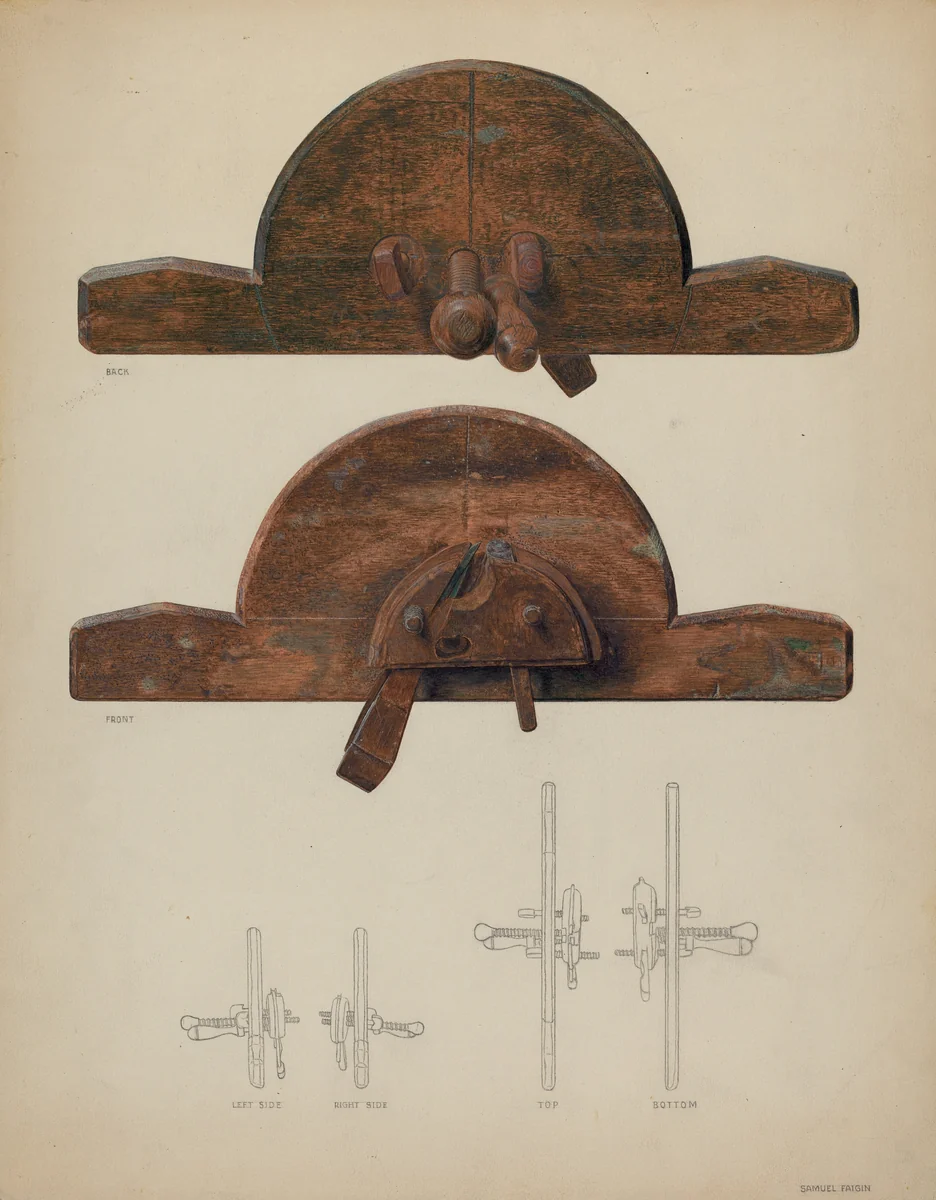 Groove Plane by Samuel Faigin, index of american design, 1937