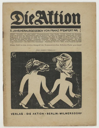 Die Aktion, vol. 11, no. 5/6 by Conrad Felixmüller, periodical, 1921