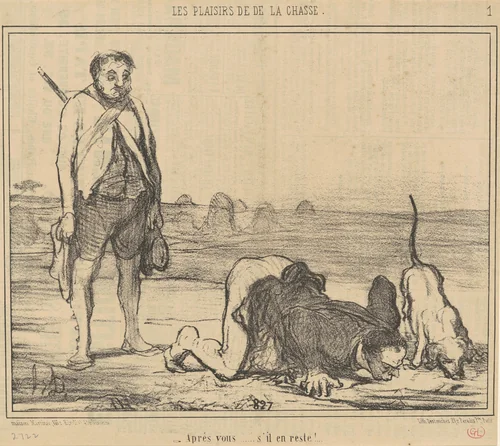 Après vous ... s'il en reste! ... by Honoré Daumier, print, 1855