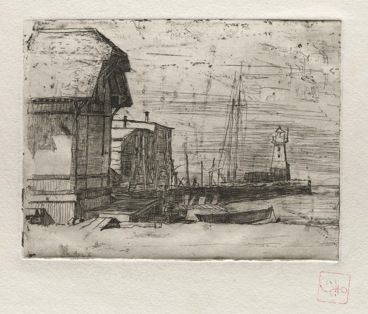 West Pier 1878 by Otto H. Bacher, print, 1878